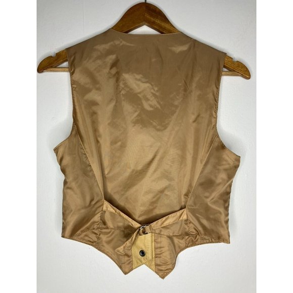 Wilsons Leather Suede Leather Vest Tan Womens Size Small Hippie Boho - Picture 10 of 12